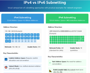 ipv4 vs ipv6 subnetting