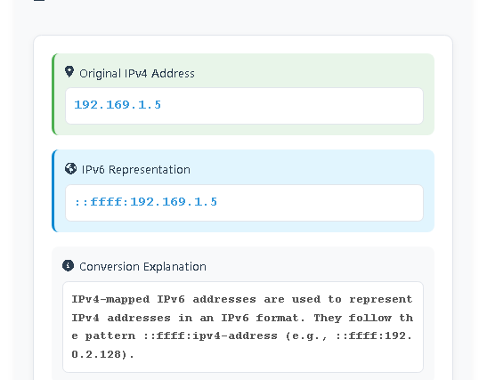 ipv4 to ipv6 conversion
