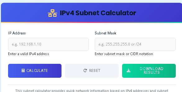 subnet calculator tool