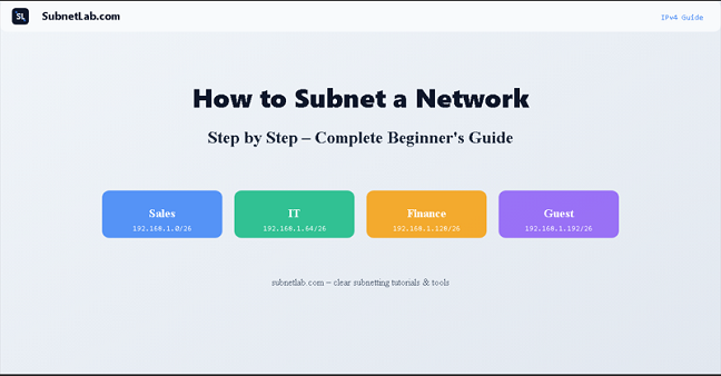 subnetting guide for beginner