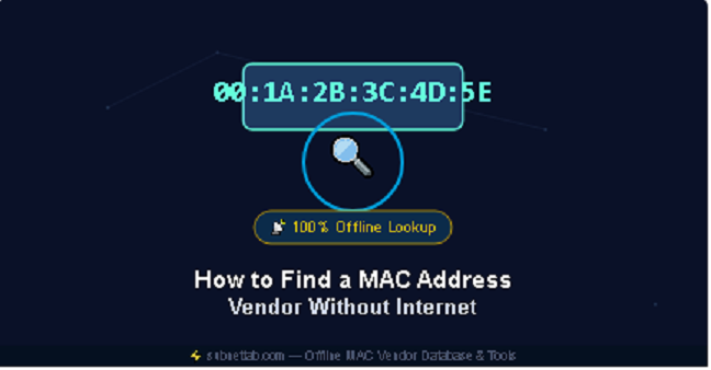 Find a MAC Address Vendor Without Internet